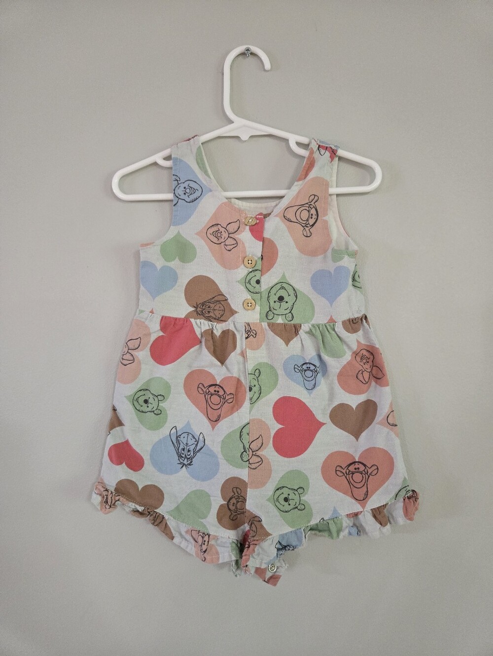 Disney Baby Winnie the Pooh Friends Heart Romper Headband Set 18M